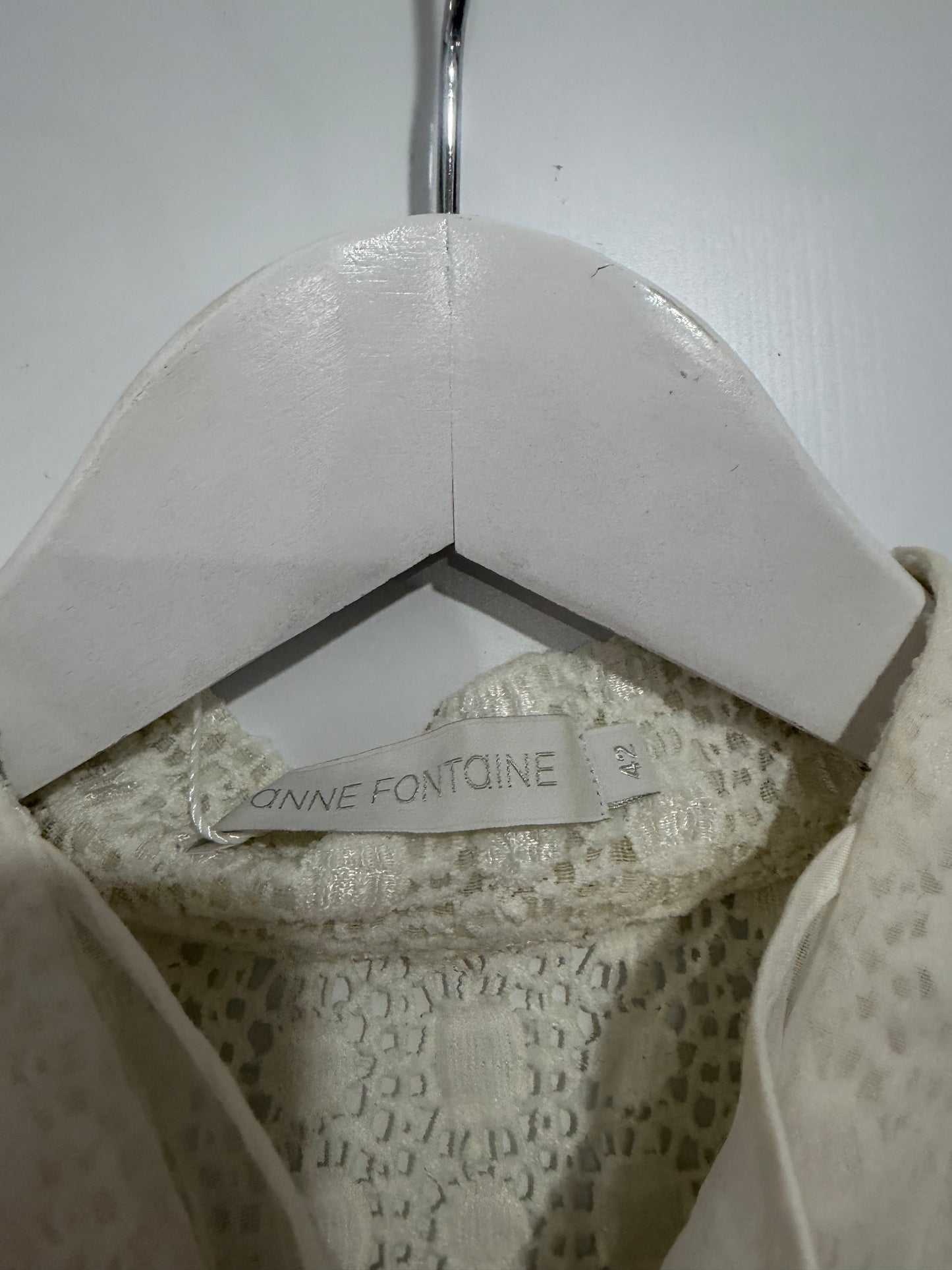 White Anne Fontaine Top, Size 10