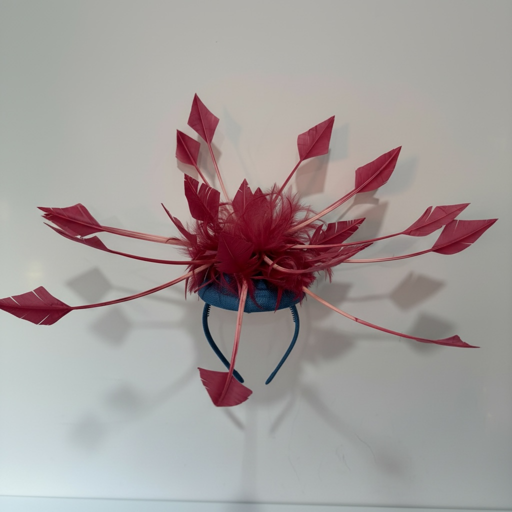 Preloved, Pink and Blue ilda di vico Hat, Ascot