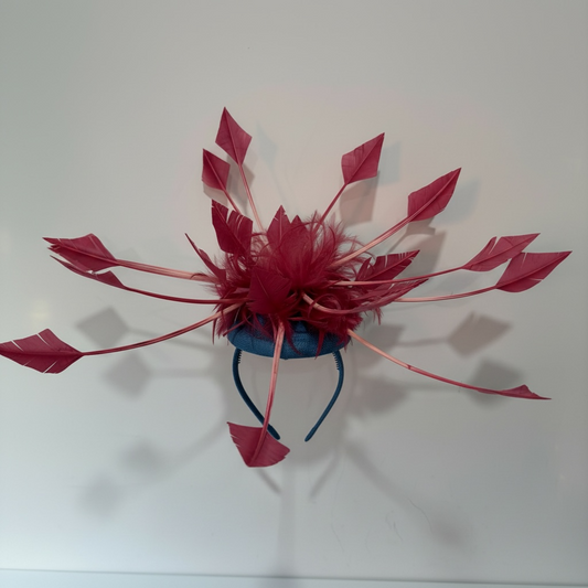 Preloved, Pink and Blue ilda di vico Hat, Ascot
