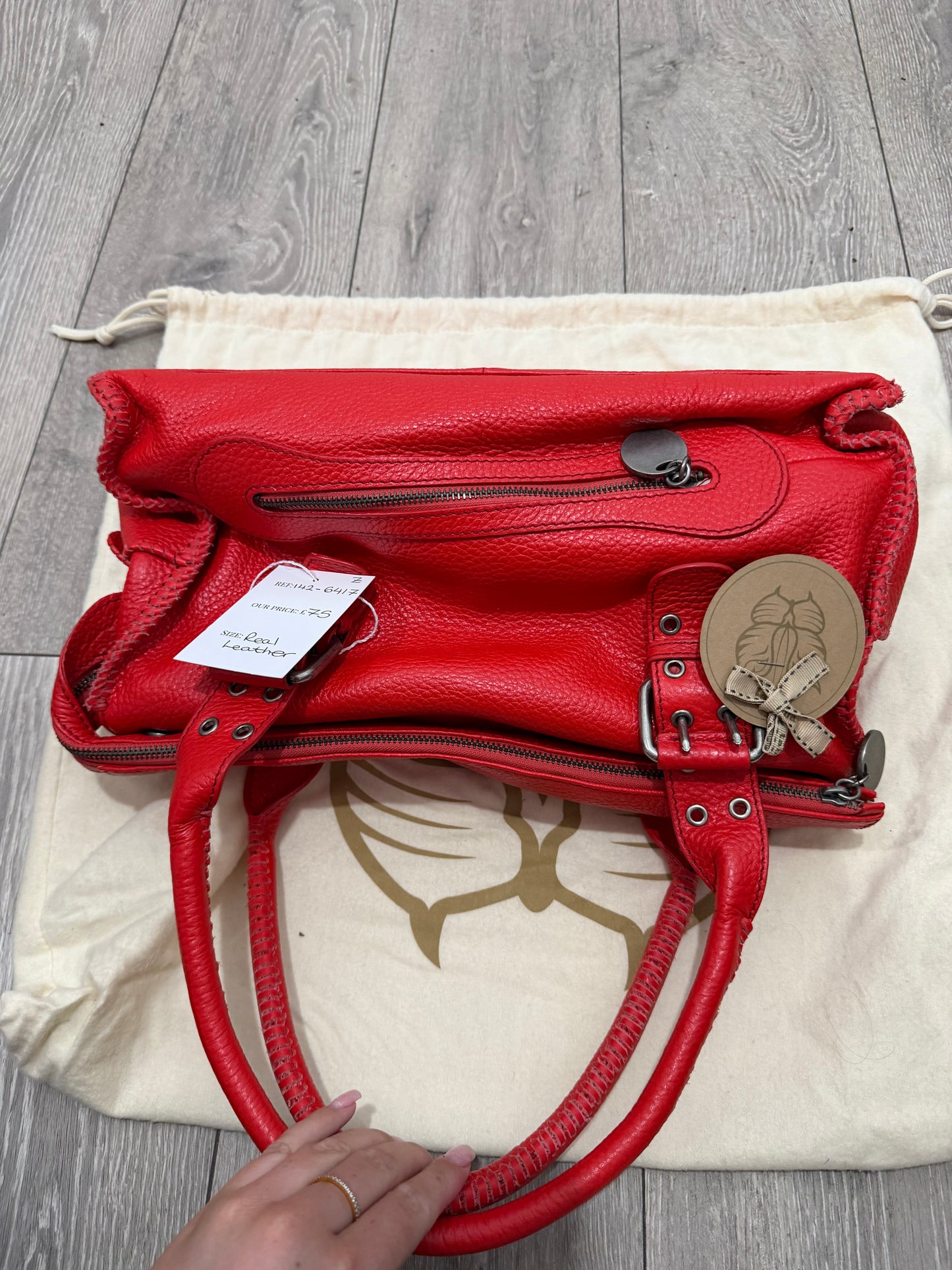 Red Tabitha, Brand New Red Leather Bag
