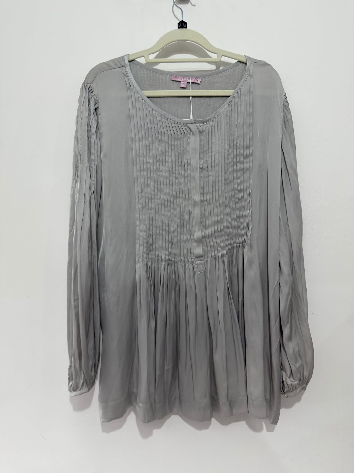 Pre-owned, Grey Calypso Blouse, Size M