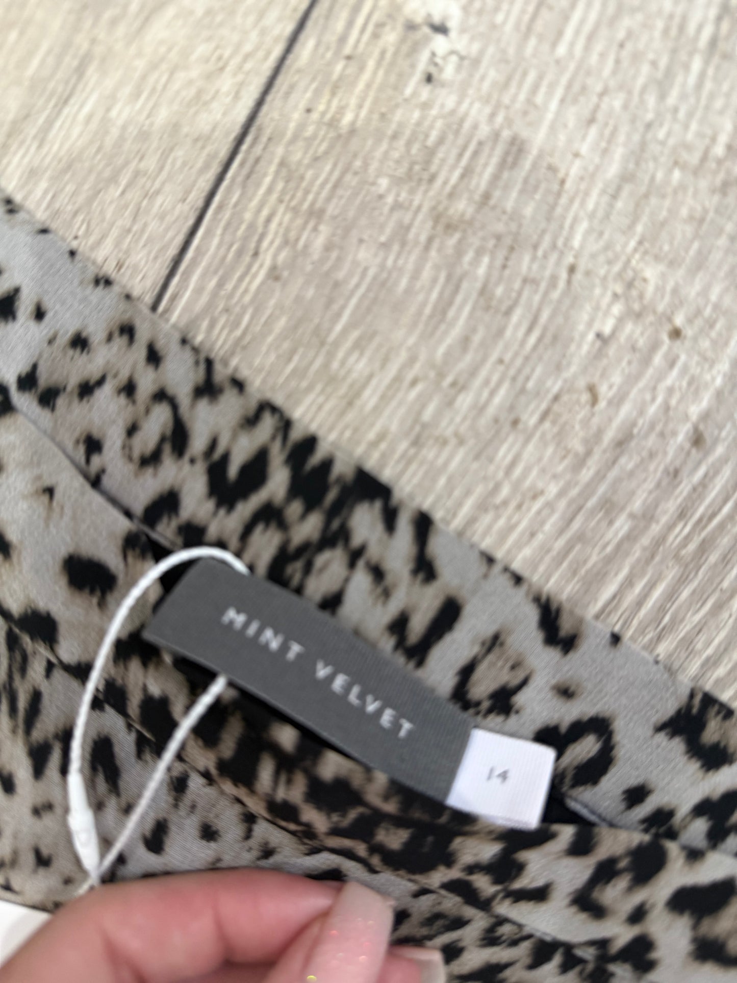 Leopard Print Mint Velvet Skirt, Size 14