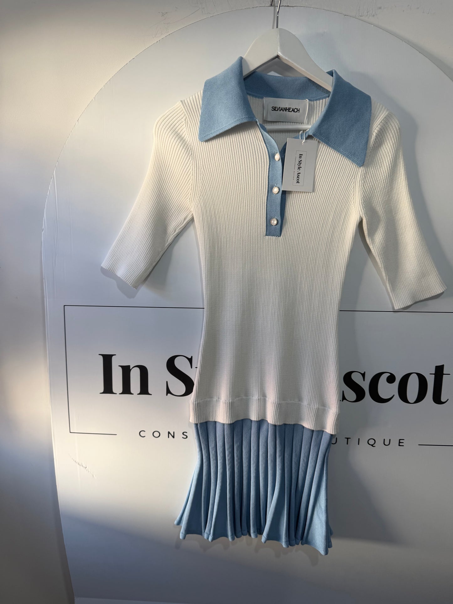 White and Blue Silvianheach Dress, Size XS