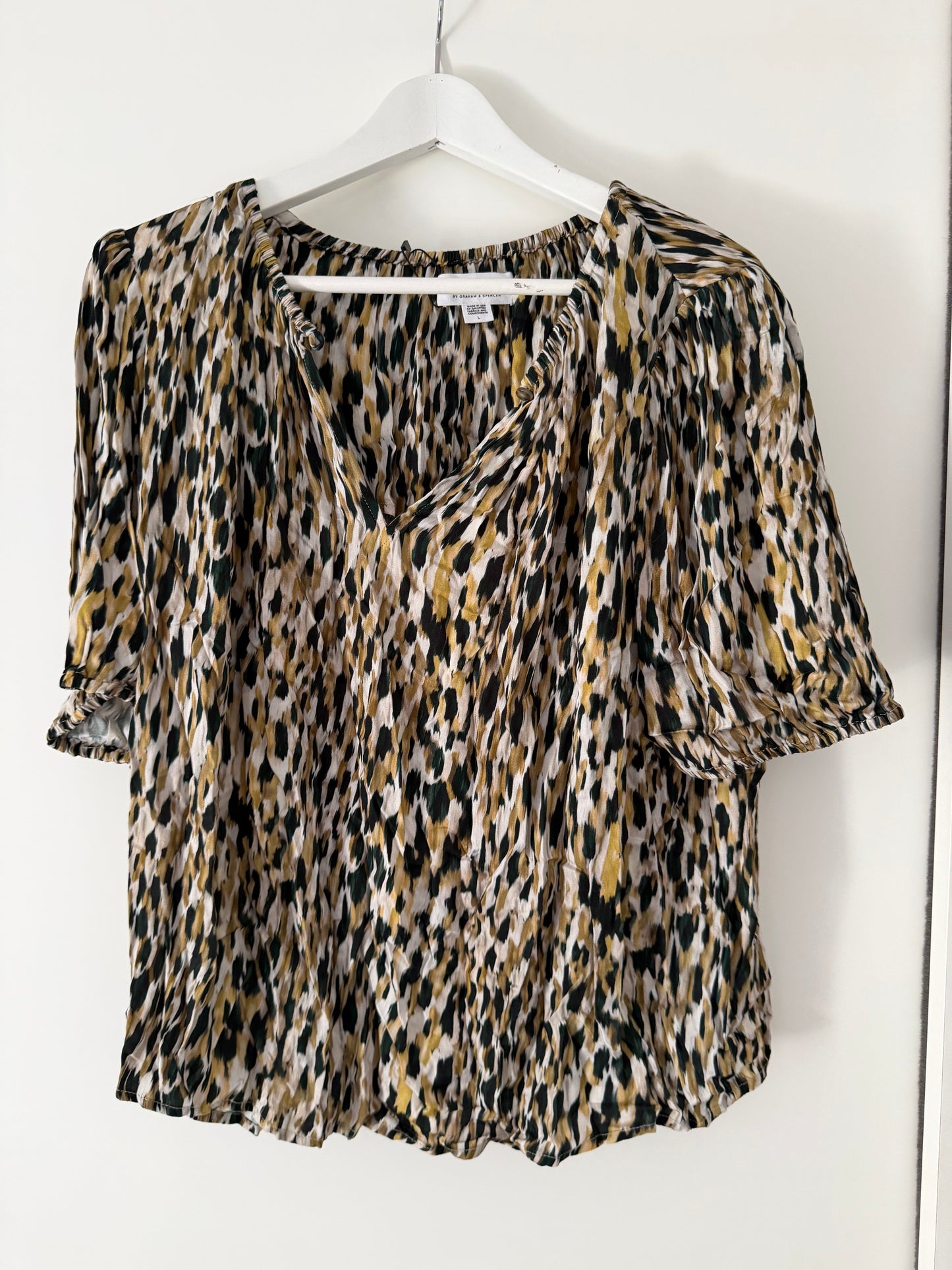 Pre-loved Yellow Velvet by Graham & Spencer Blouse, L, BNWT