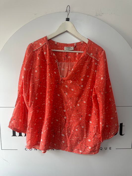 Pyrus Silk Blouse, Size Medium