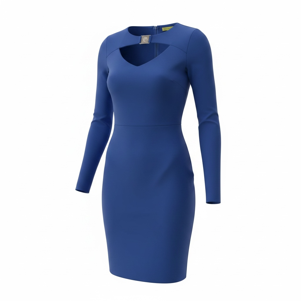 Preloved, Royal Blue Versace Jeans Dress, UK 10