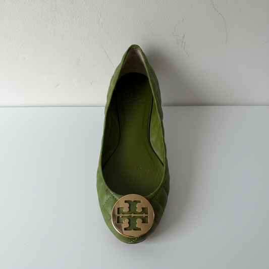 Preloved, Green Tory Burch Flats Pumps, Size 5 - 38