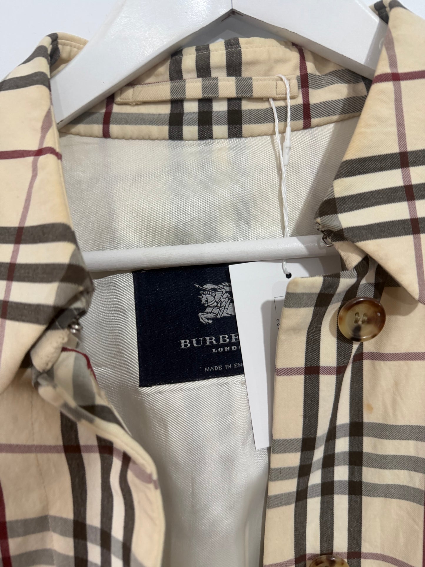 Novacheck Burberry Coat, Size 12