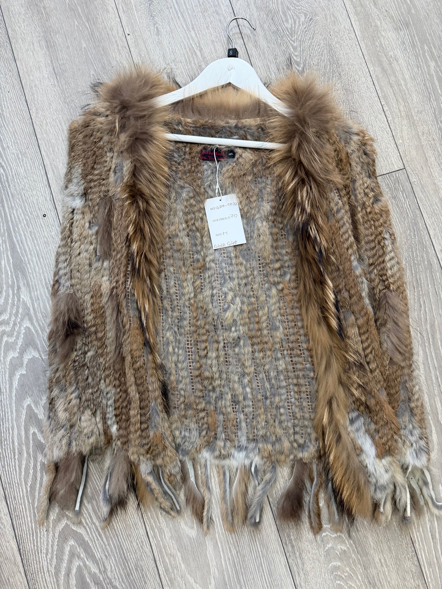 Size M Little Red Rabbit Gilet, Brown