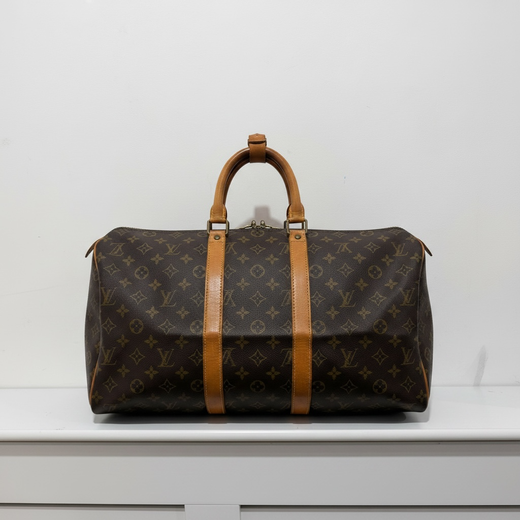 Preloved Monogram Louis Vuitton Keepall Holdall Duffle Bag, Size 45