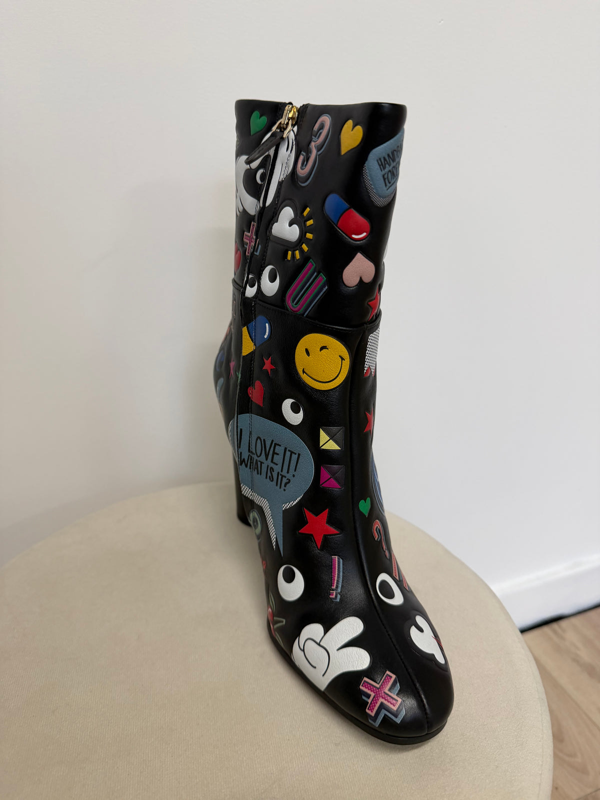 Preloved but BRAND NEW Anya Hindmarch Boots Size 41 - UK 7.5/8 Colourful Pattern
