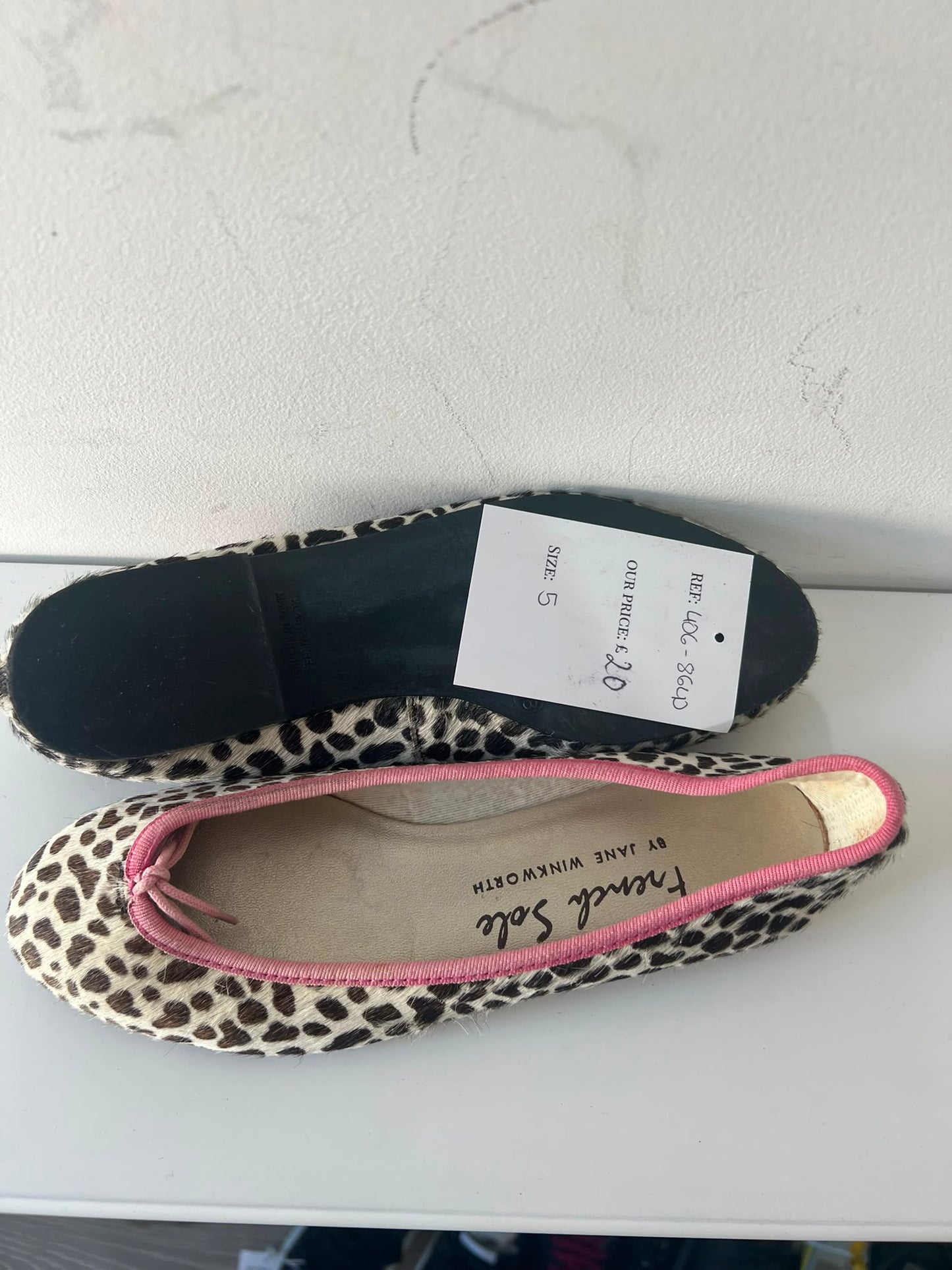 Pre-loved Leopard French Sole Flats, 5
