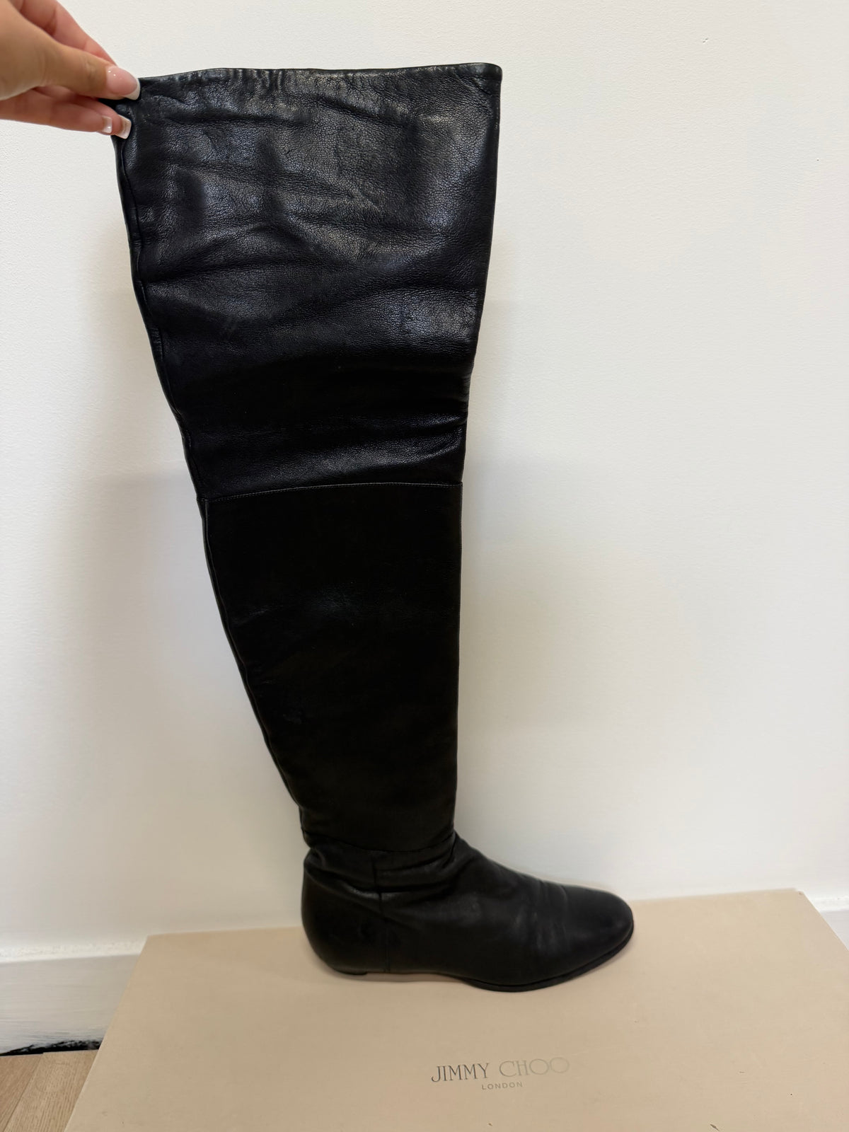 Preloved Jimmy Choo Boots Size 4.5 Black