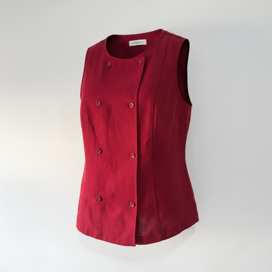 Preloved Burgundy Autograph Waistcoat, 12