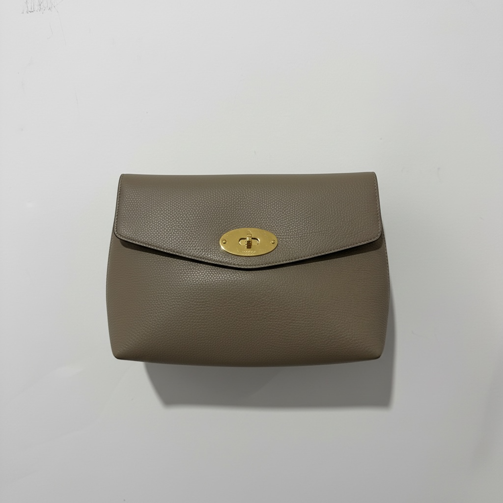 Cashmere Taupe Mulberry Darley Cosmetic Pouch, Large