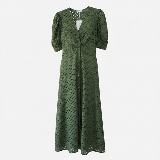 Preloved Green Sandro Dress, Size 6 (Fits 8)