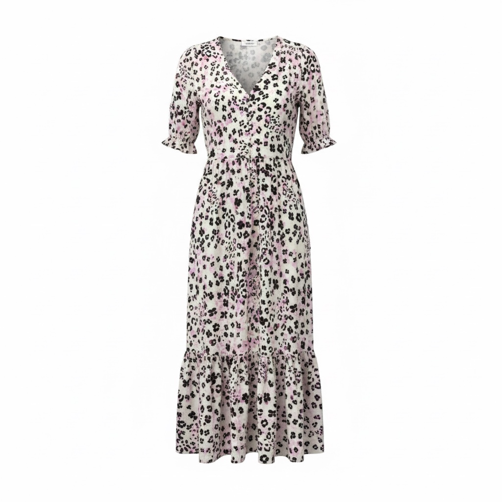 Pre-owned Cream floral print Oliver Bonas Dress, Size 12