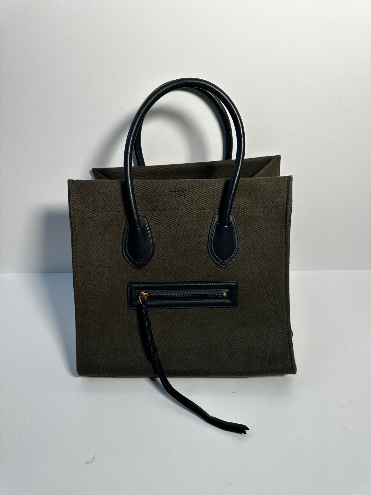 Green/navy Celine Bag