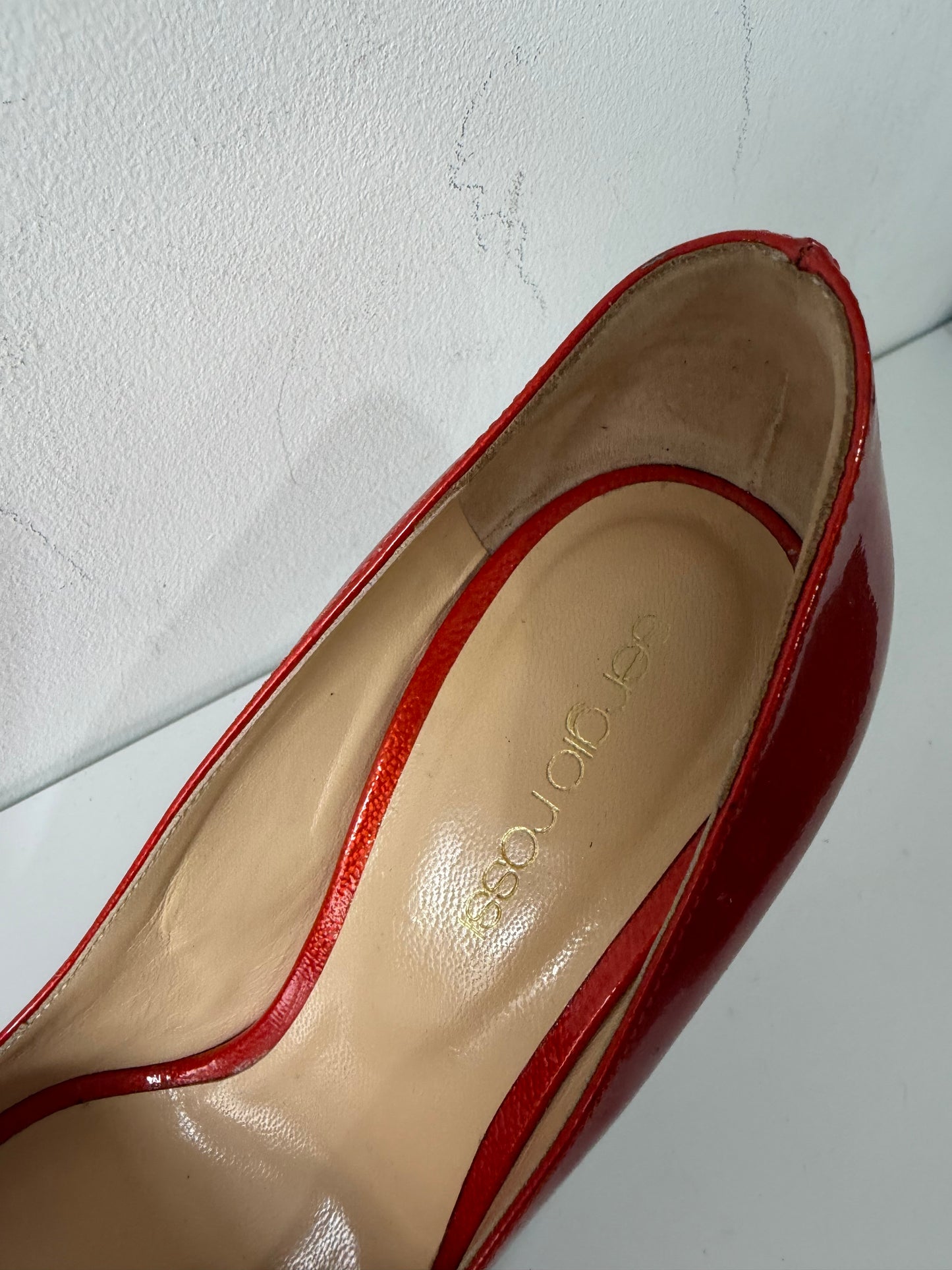 Preloved Red Sergio Rossi Heels, Size 35.5 - UK 2.5