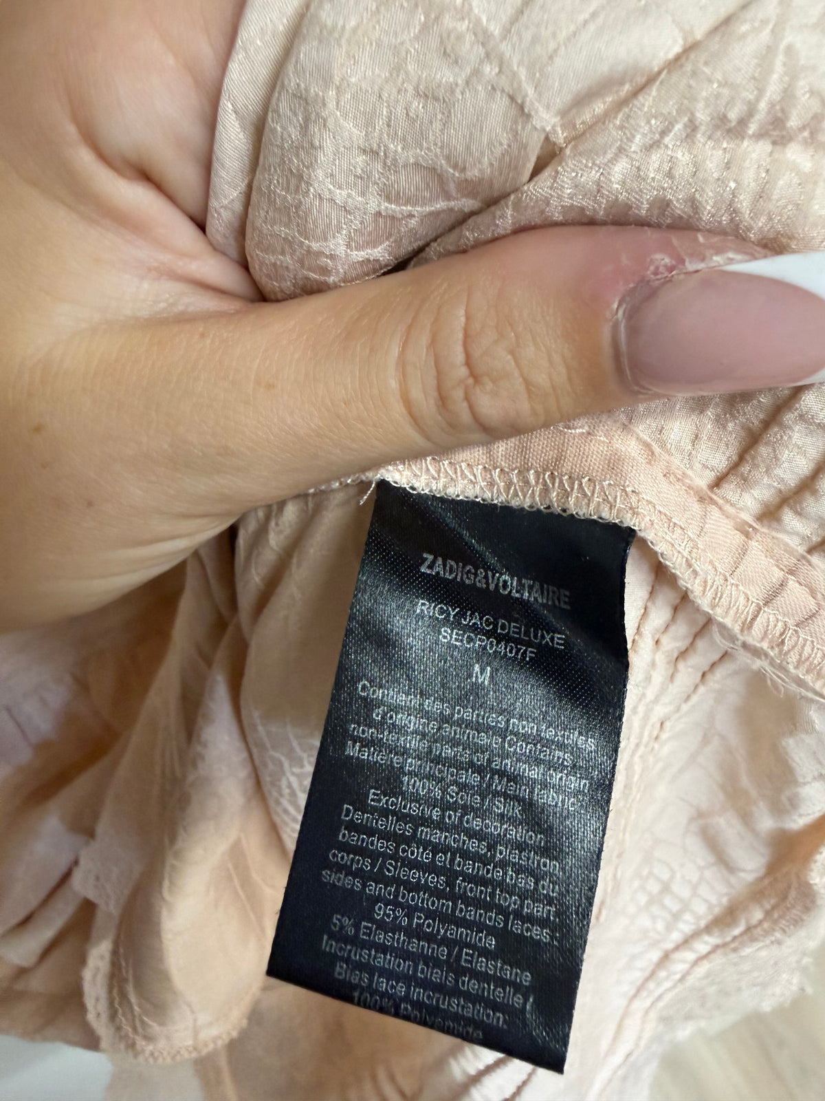 Preloved Zadig & Voltaire Deluxe Dress Size M Baby Pink