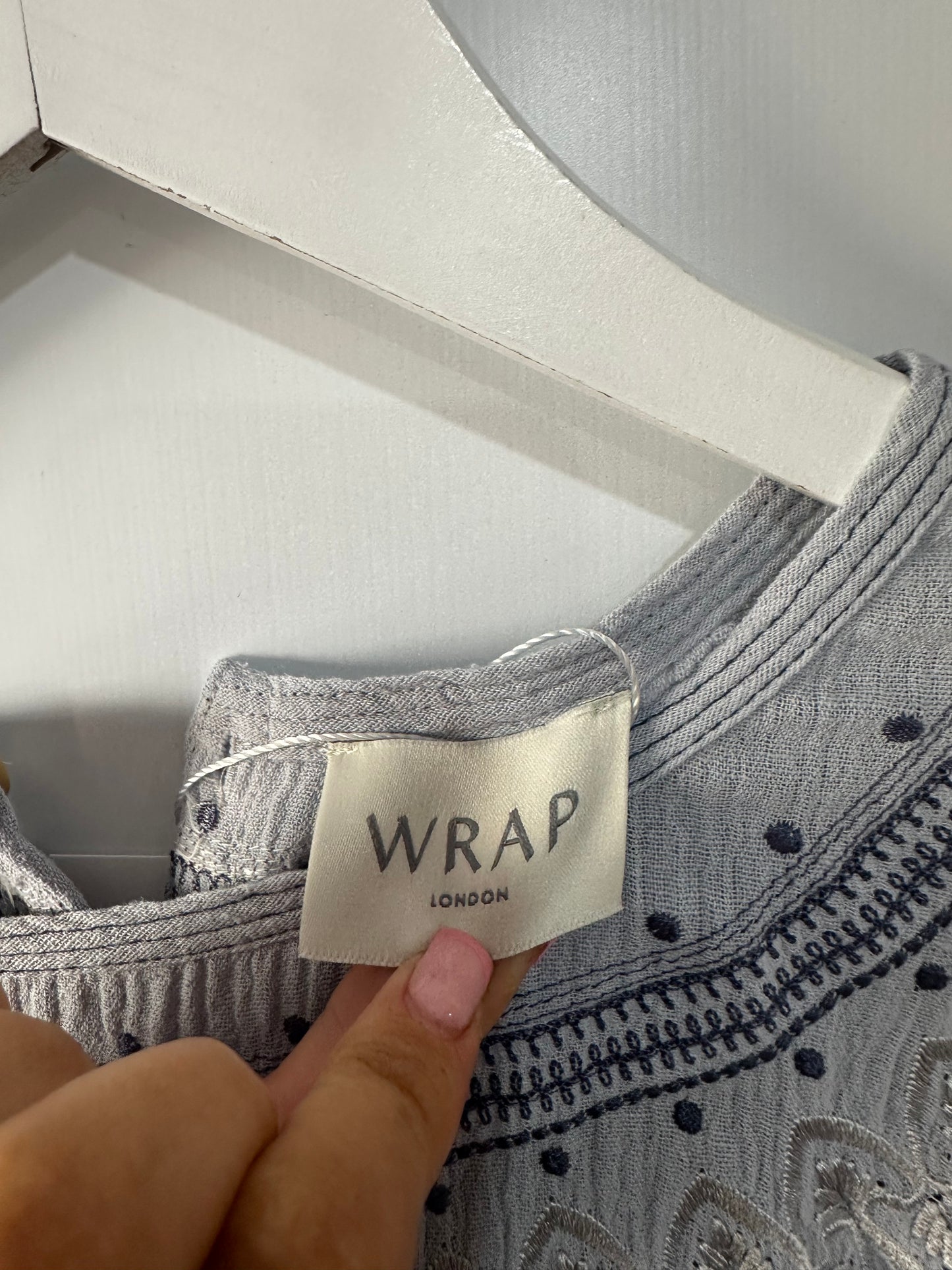 Light Blue WRAP Blouse, 18