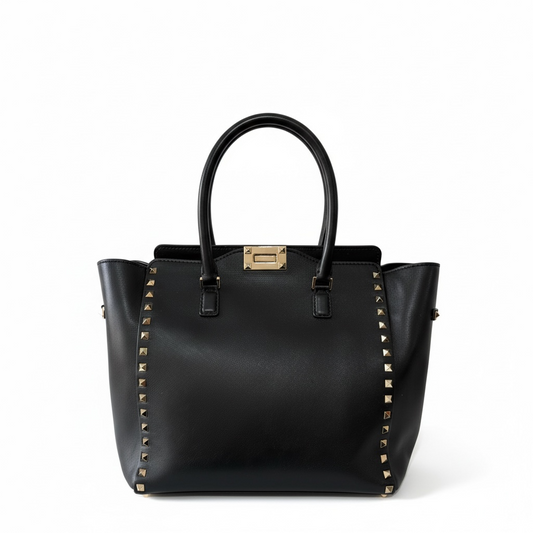 Preloved Black Leather Valentino Bag