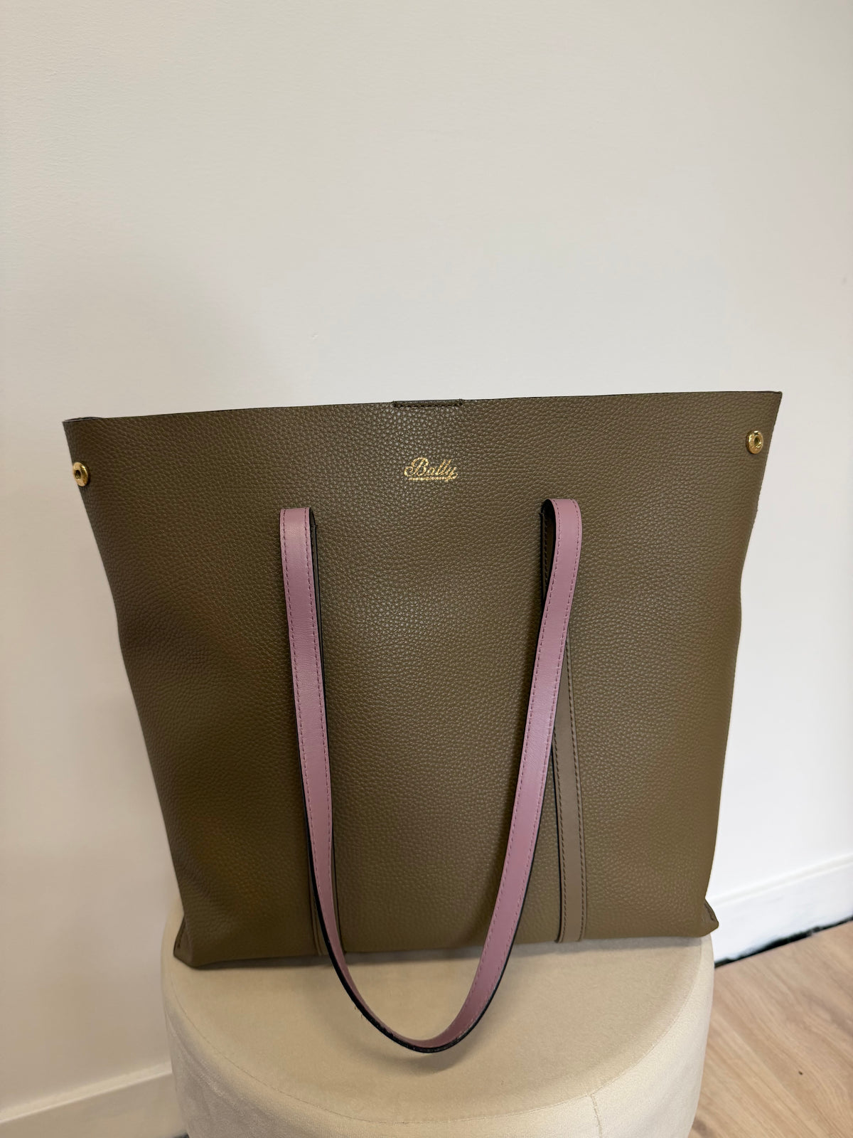 Preloved Bally Handbag Taupe