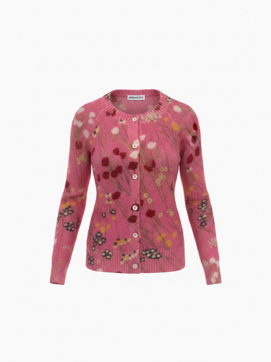 Preloved Bernadette Cardigain Size S Floral pink
