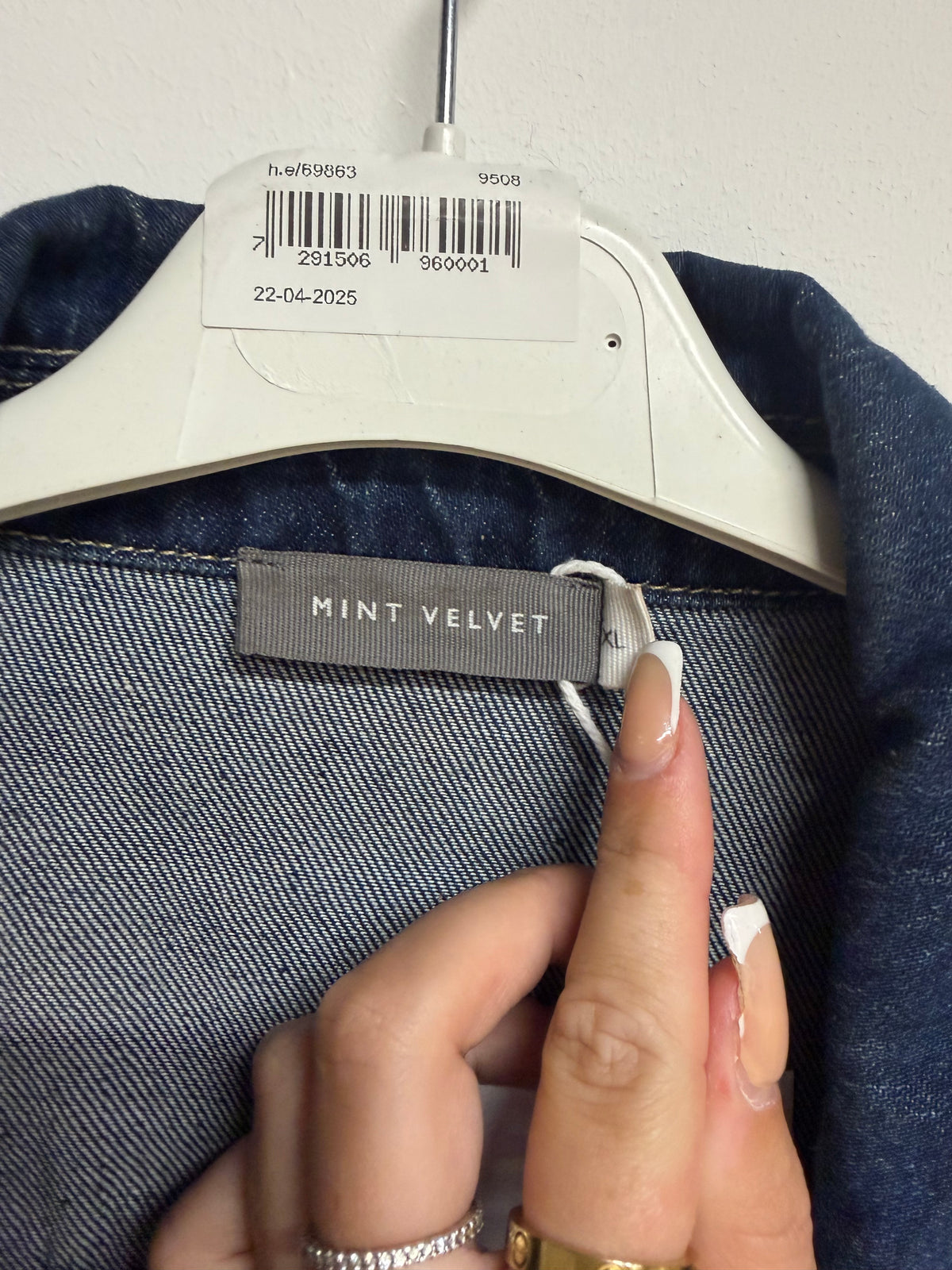 Preloved Mint Velvet Denim Jacket Size XL Blue
