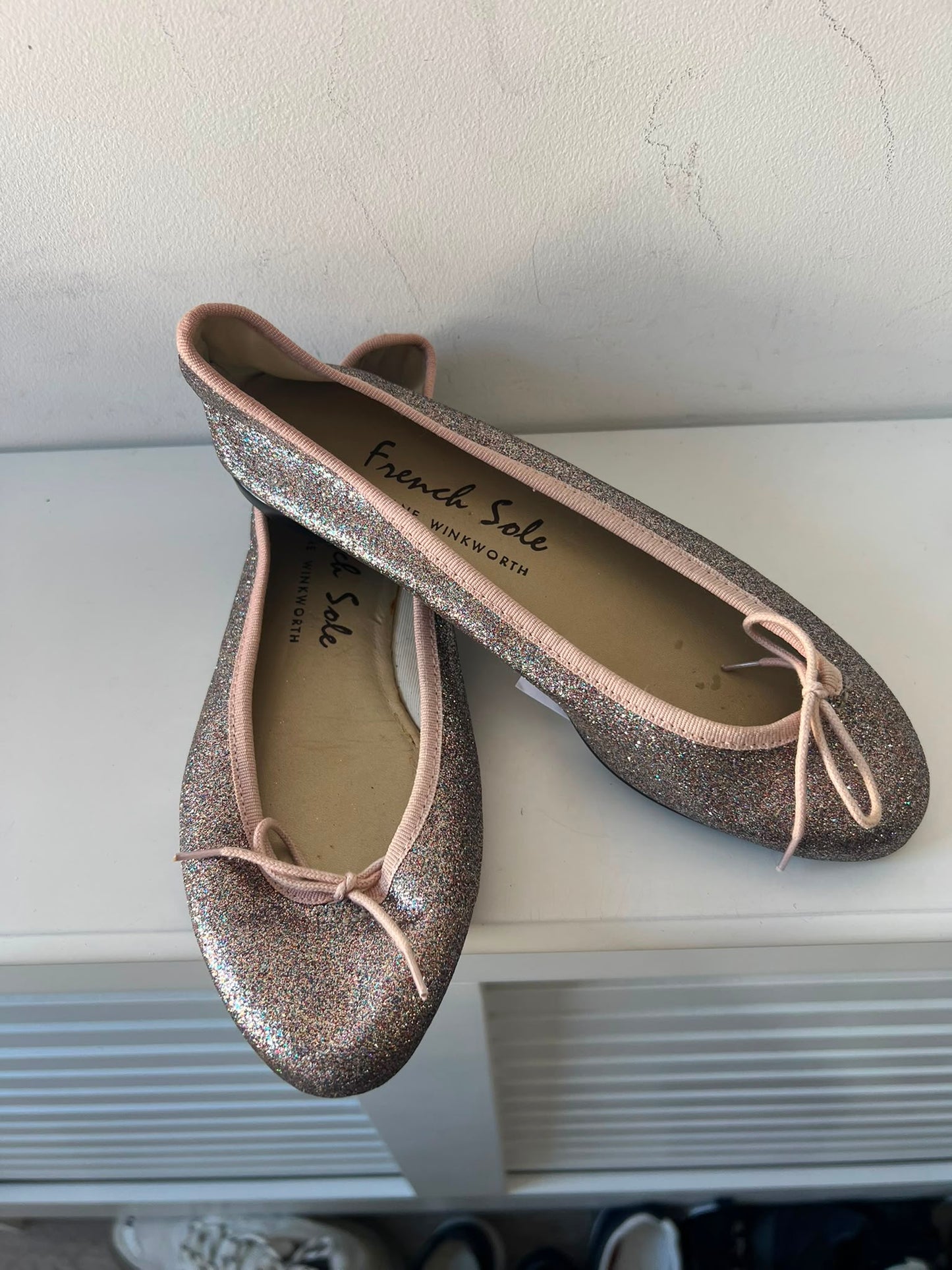 Pre-loved Glitter French Sole Flats, 5