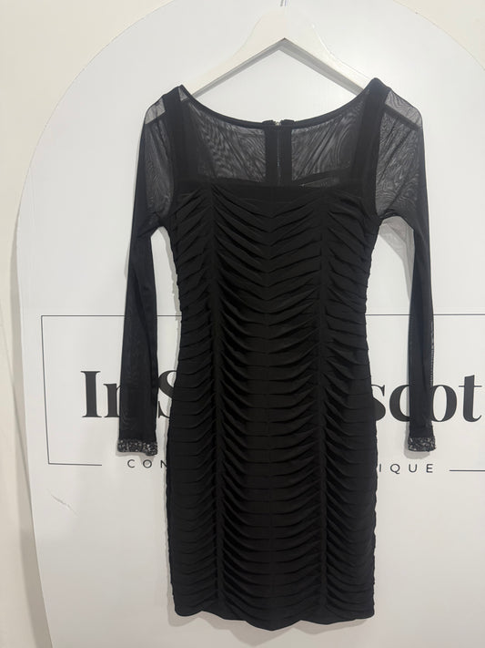 Black Mesh Mint Velvet Dress, Size 10