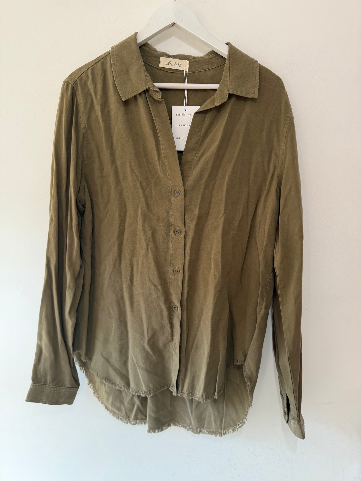 Preloved Khaki Bella Dahl Shirt, L