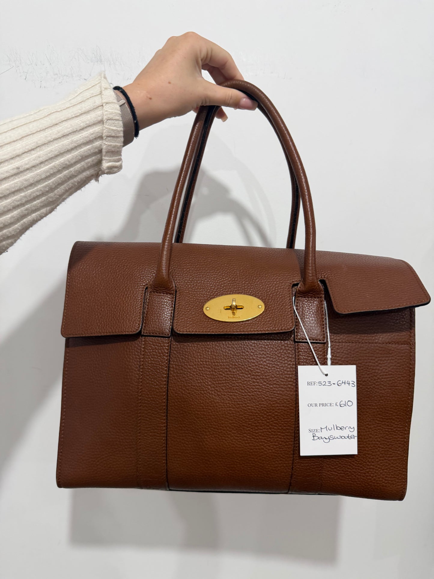 Pre-owned Oak Tan Mulberry Bayswater, Gold Hardware