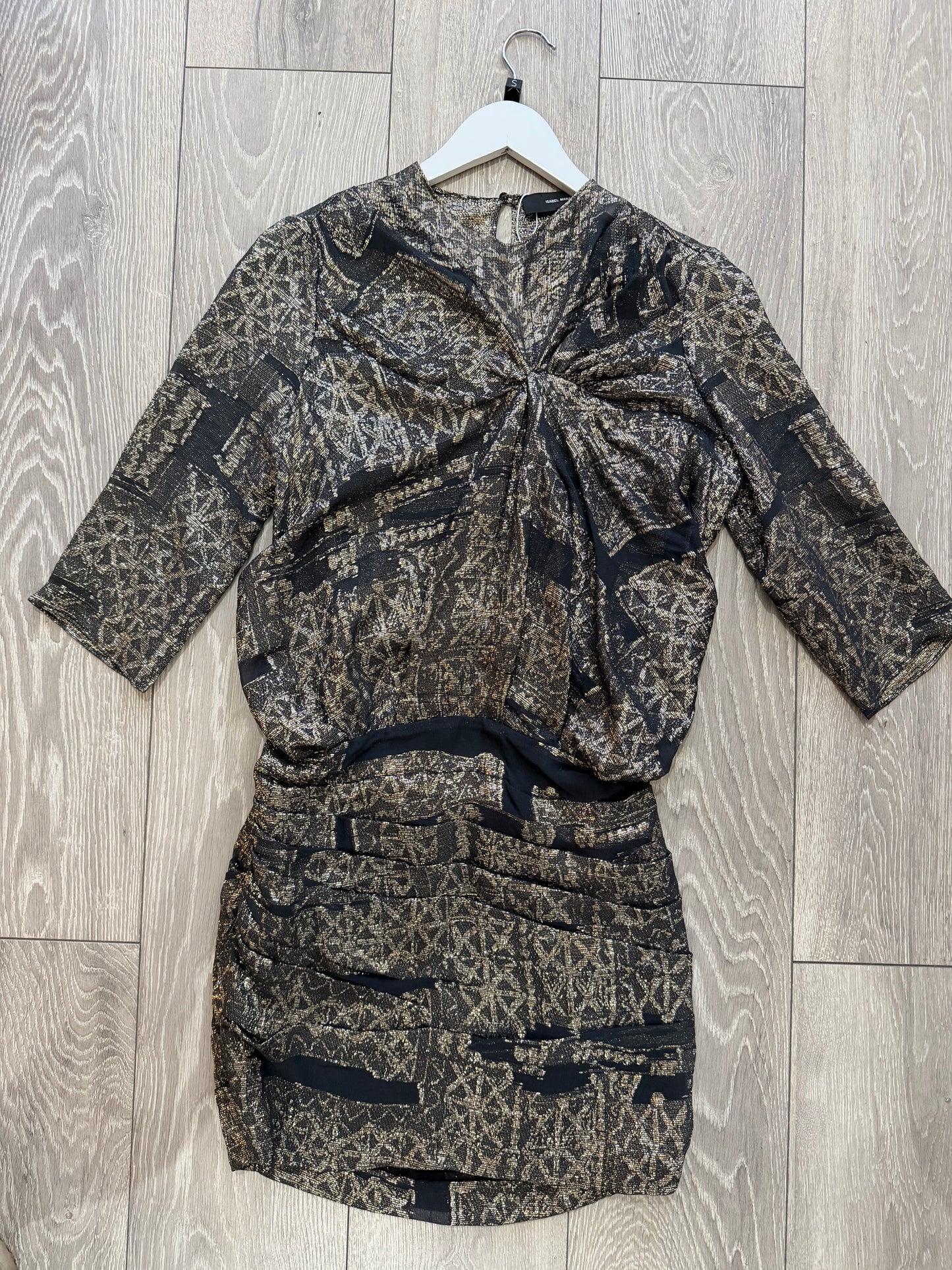 Gold Sparkle Isabel Marant Dress, Size 10