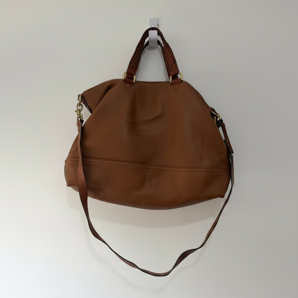 Preloved, Mulberry Effie Brown Tote with Gold Hardware  Mulberry Tote Handbag