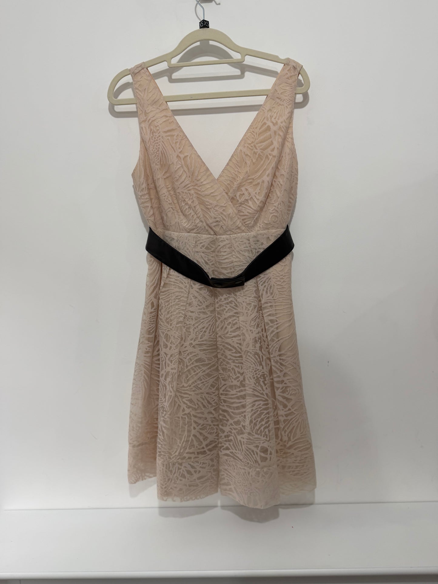 Pre-owned, Beige Pink Diane Von Furstenburg Ascot Dress, Size XS