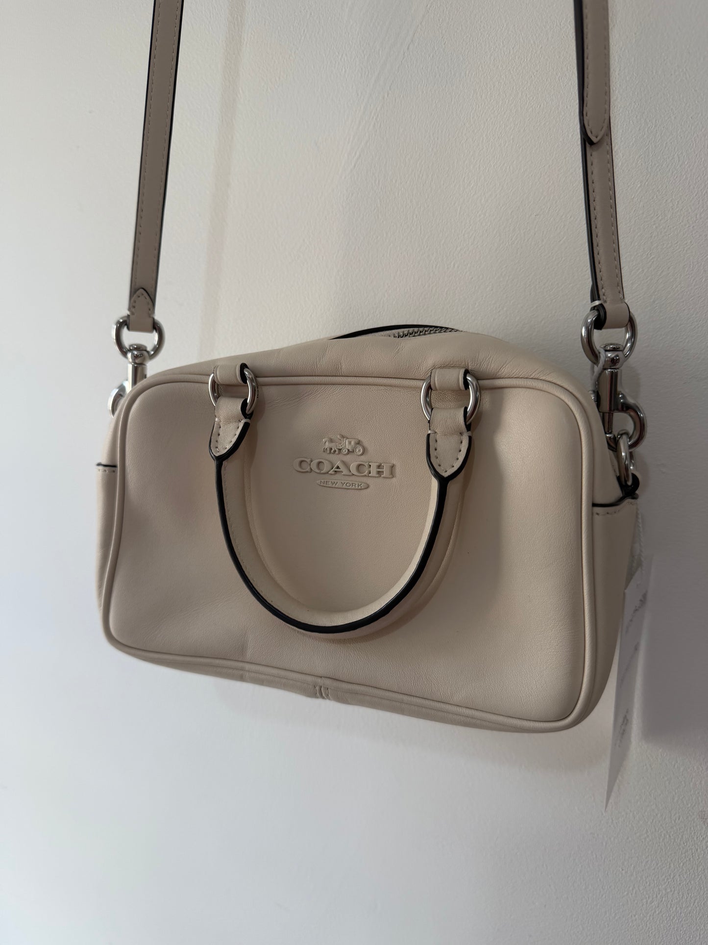 Preloved Cream Coach Crossbody Bag