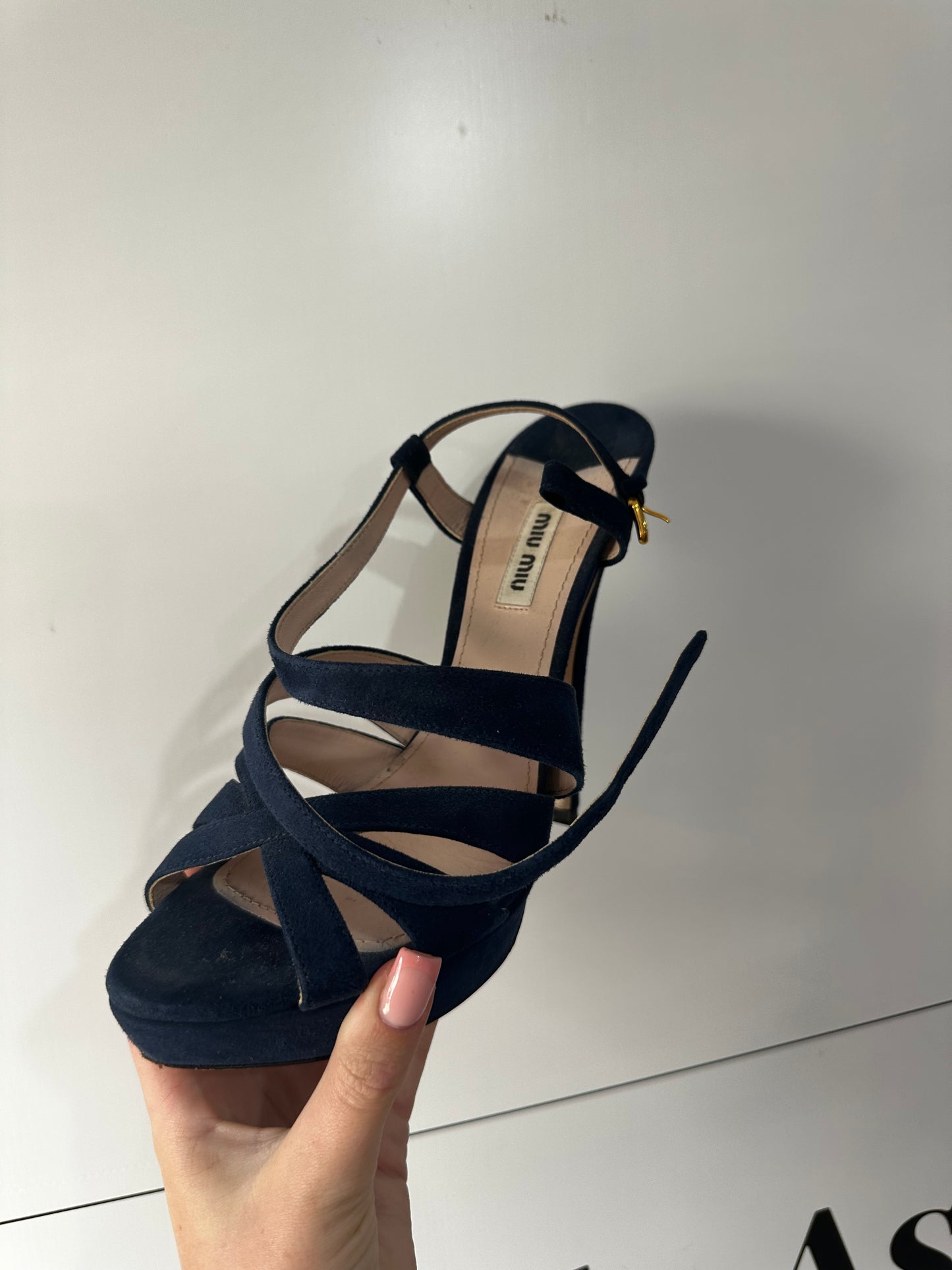 Navy Miu Miu Heels, 6.5