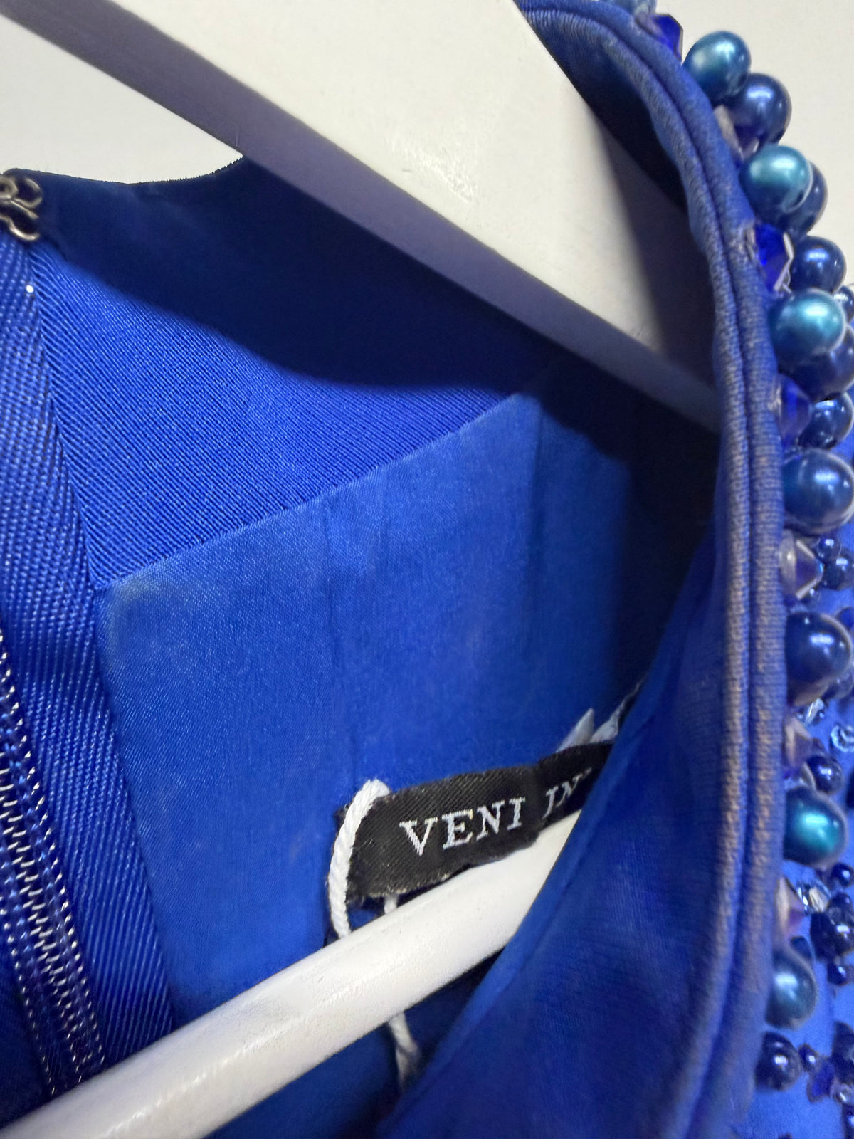 Preloved Veni Infantino Dress Size 18 Blue