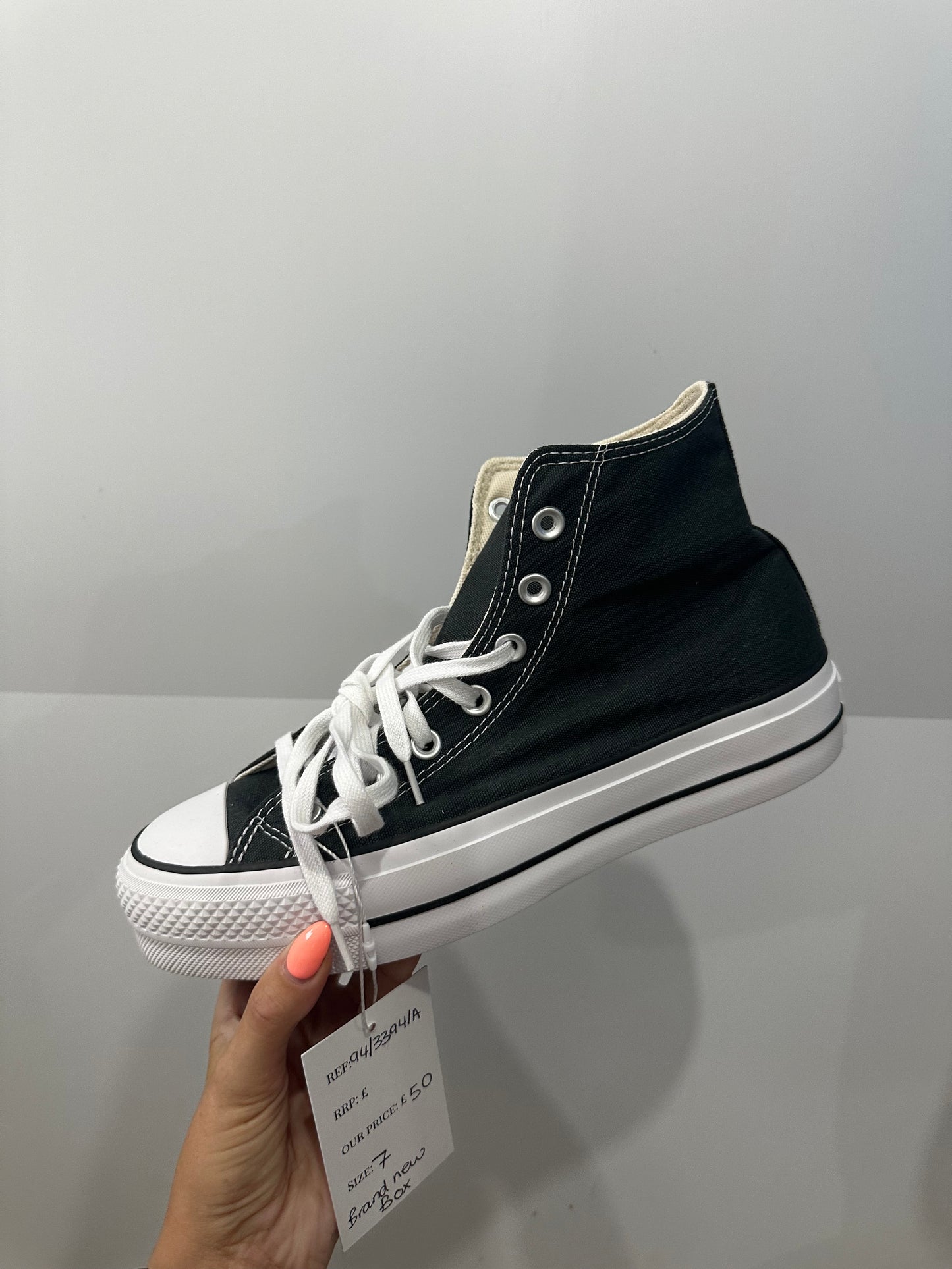 Black Converse Platform shoes