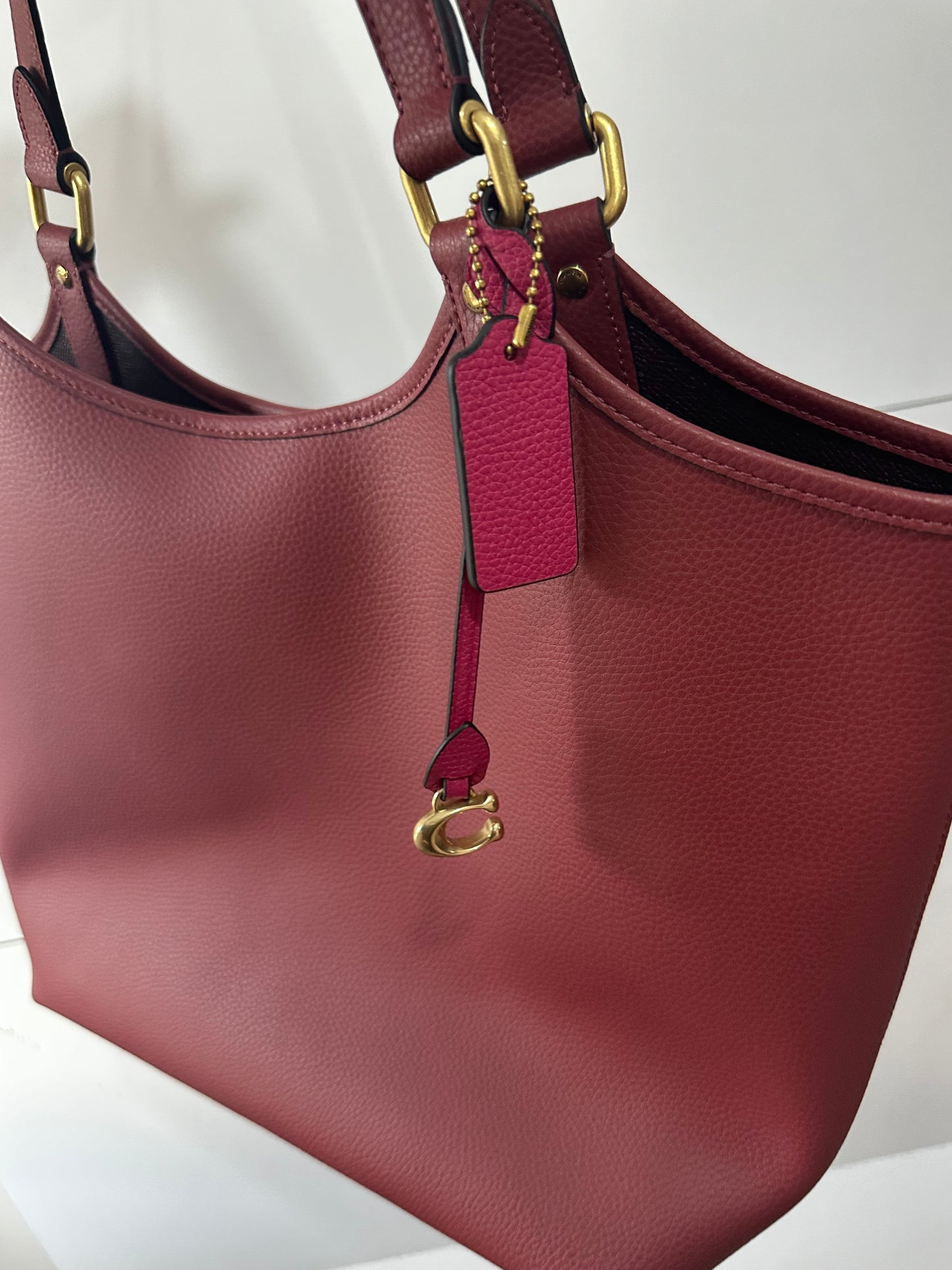 Light Burgundy Coach Handbag, Brand New Tote