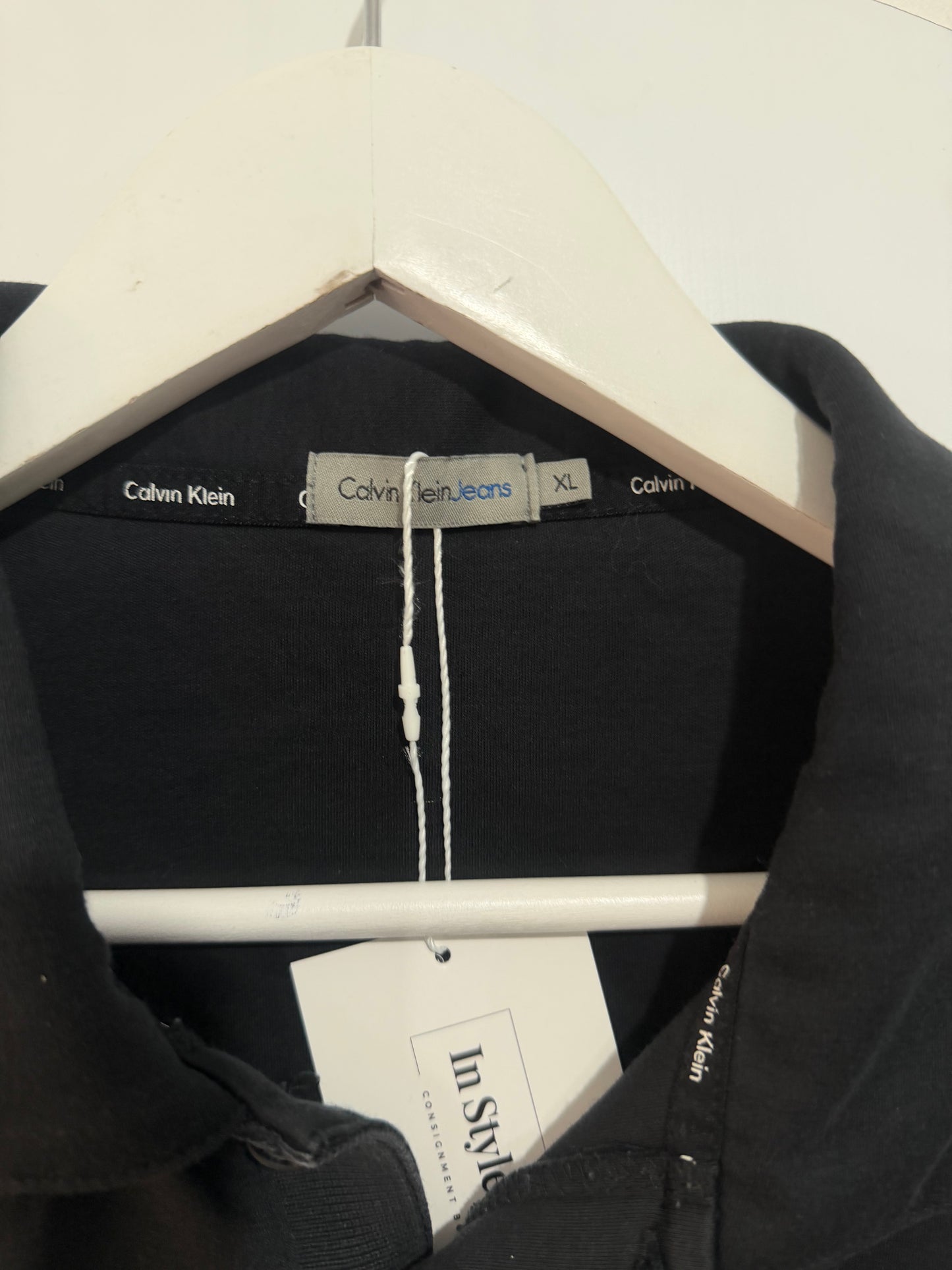 Black Calvin Klein Jeans Men’s Polo, Size XL