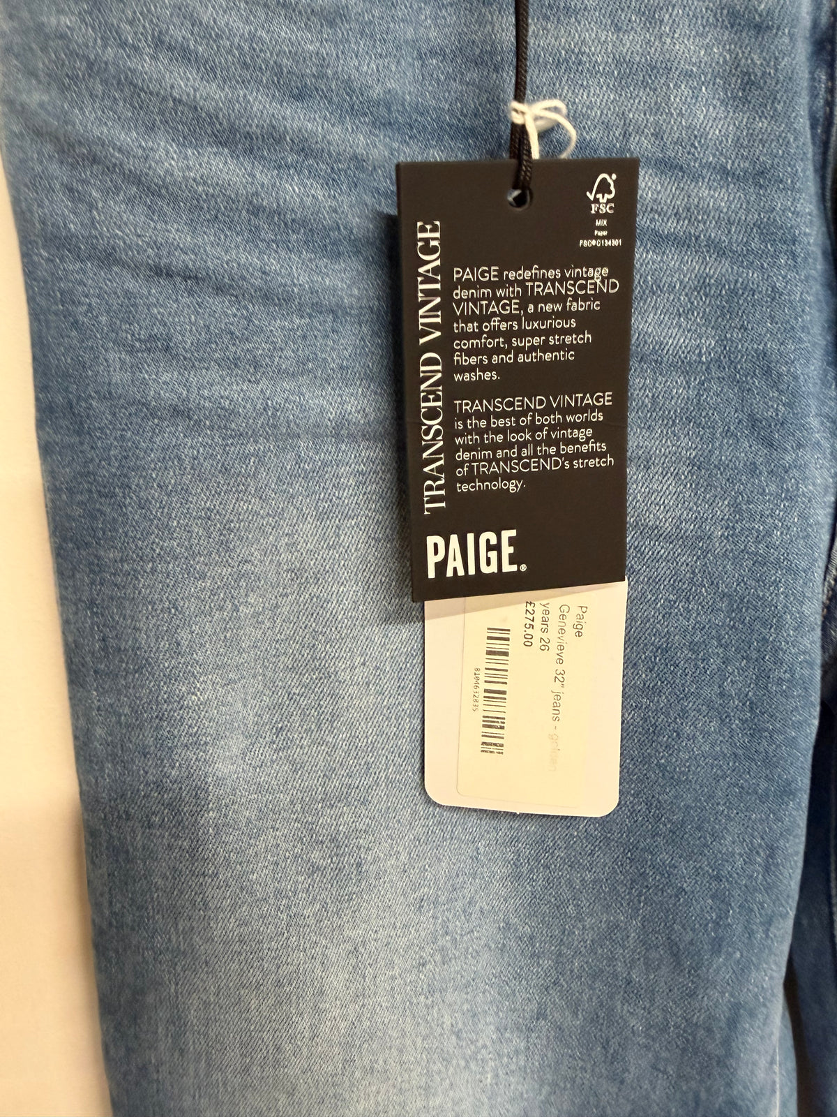 Preloved Paige Jeans Waist 26 Blue