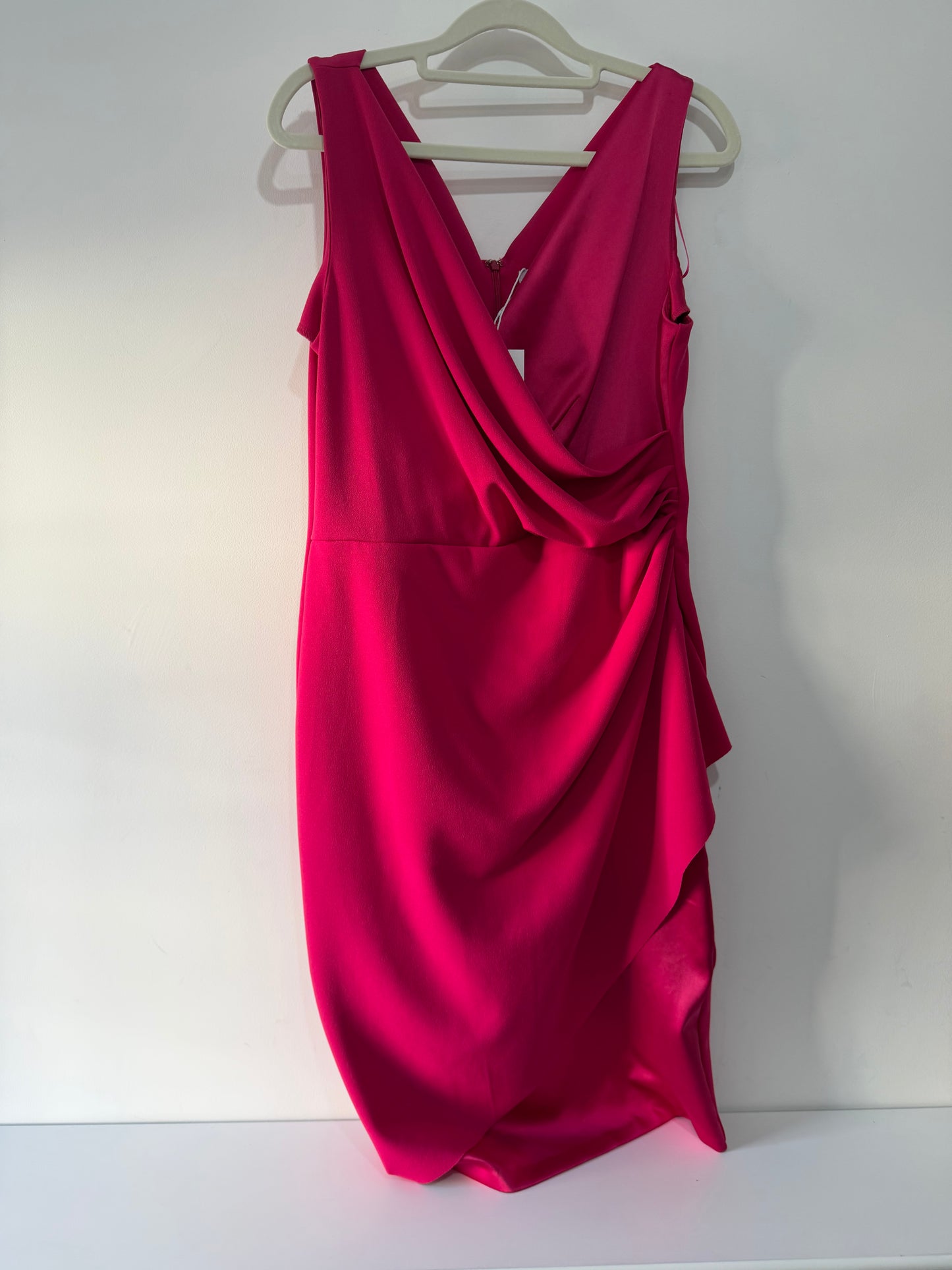 Pre-owned, Fuchsia Pink Gina Bacconi Dress, Size 12 (10-12)
