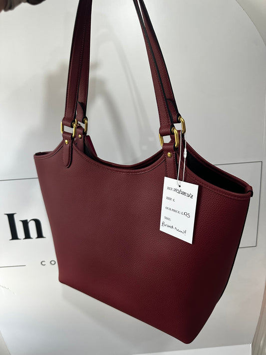 Light Burgundy Coach Handbag, Brand New Tote