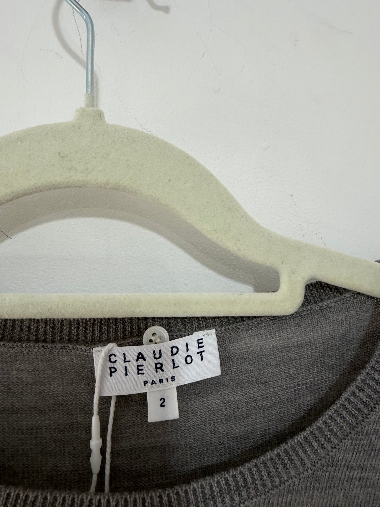 Preloved Claudie Pierlot Jumper Size 2 UK 10 Grey