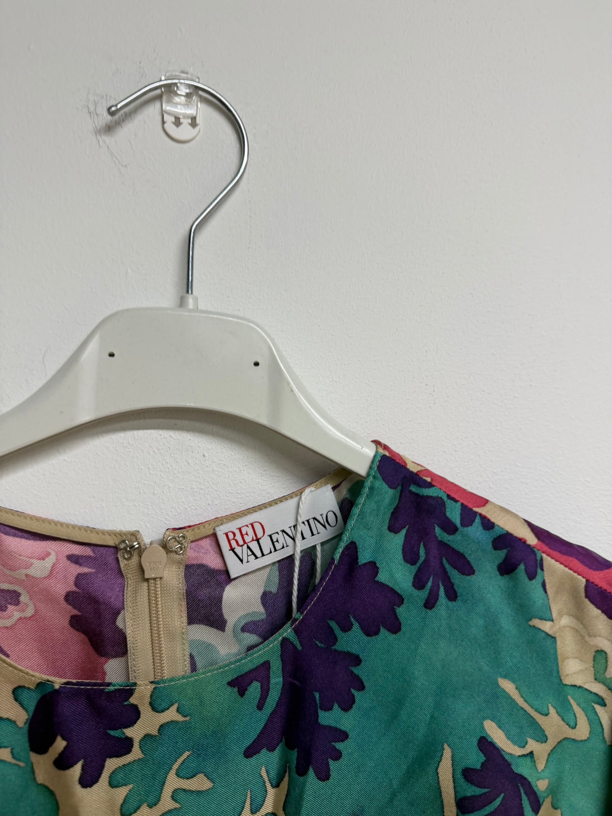 Preloved BNWT Red Valentino Dress Size 10 Green Pink and Purple