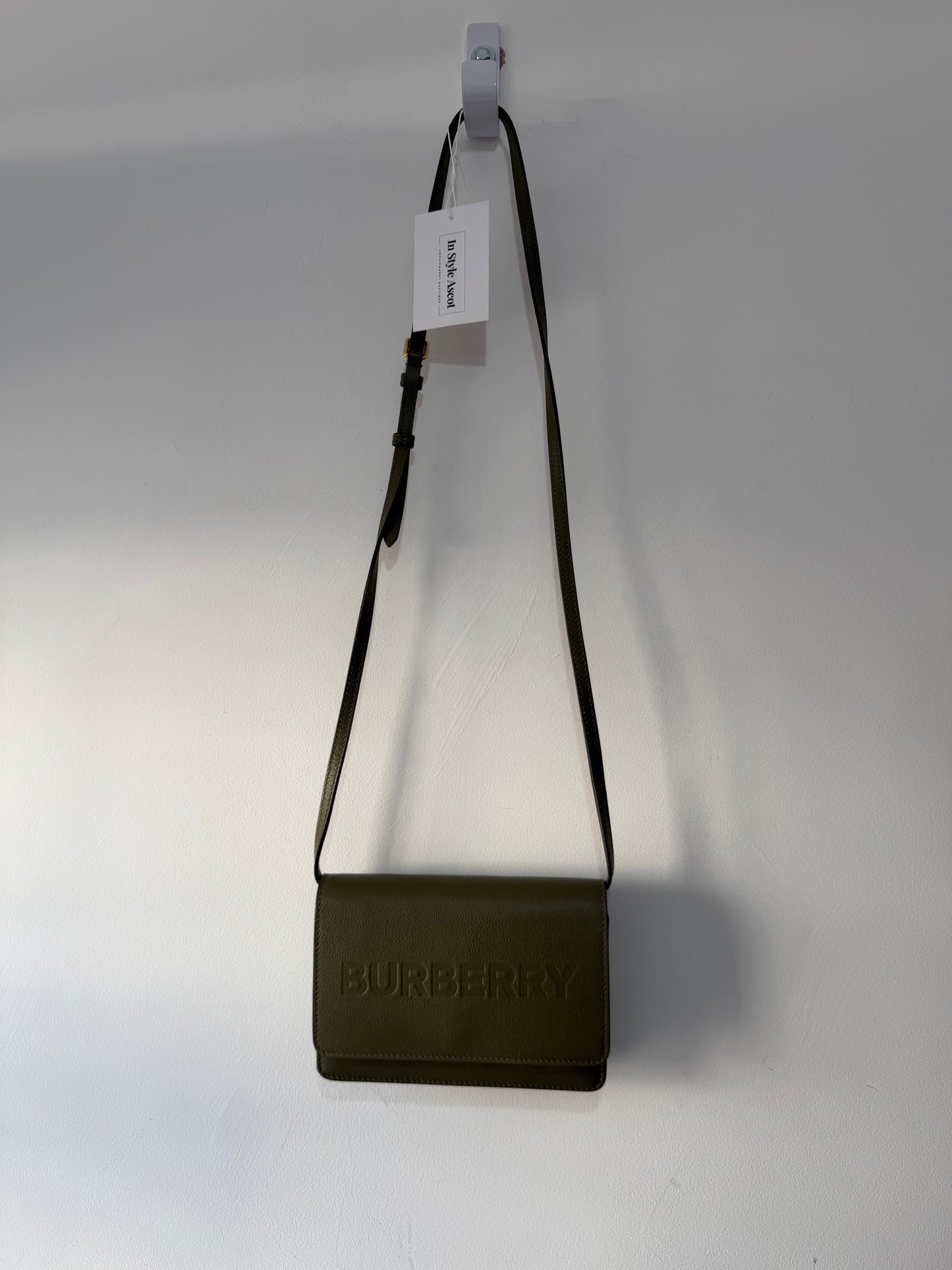 Preloved Burberry Crossbody Bag Small Green