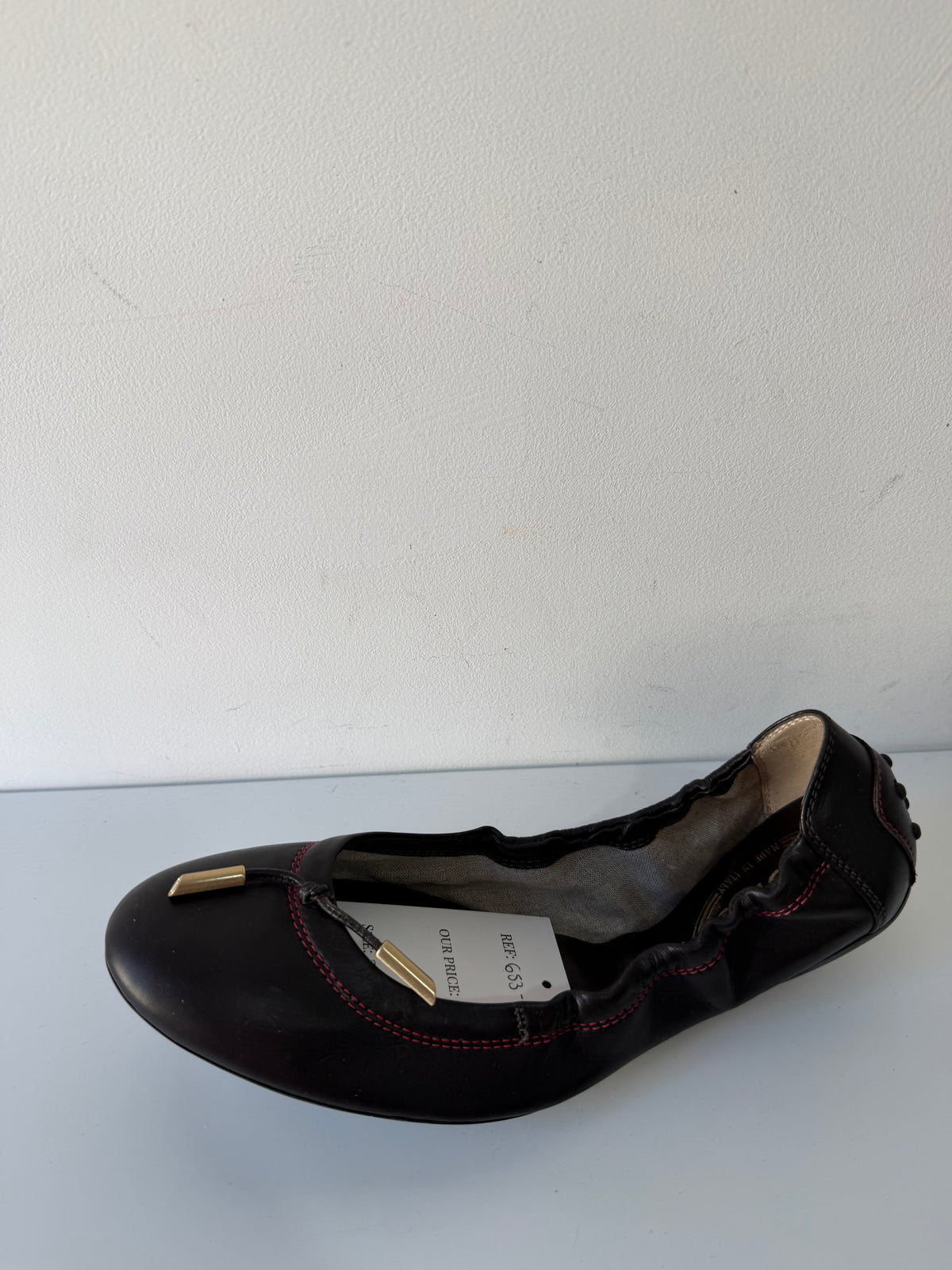 Preloved Black Tod’s Flats, Size 38 - UK 5