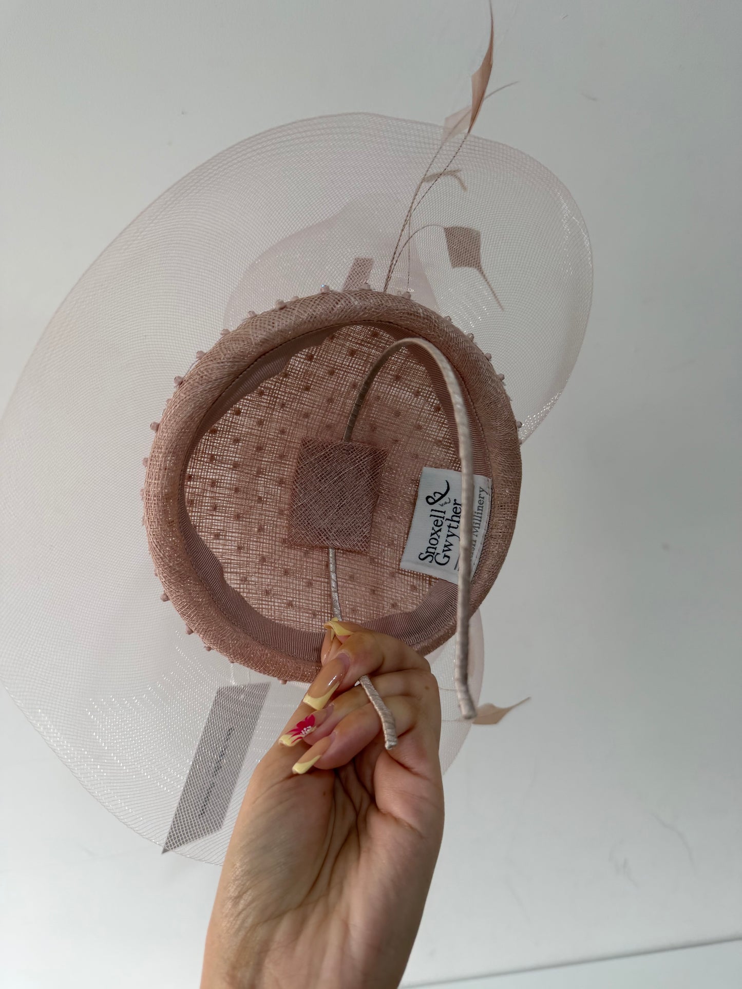Preloved Blush Pink Snoxell & Gwyther Fascinator, Ascot